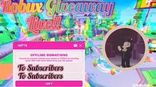 (🛑 Live) Robux Giveaway to my subs! | Roblox | Road to 8k subs!