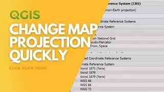Change map projection quickly in QGIS
