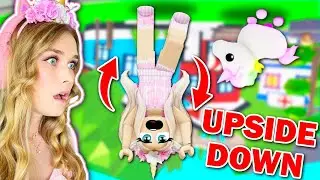 Playing Adopt me UPSIDE DOWN! (Roblox)