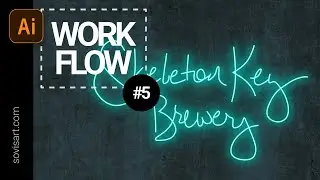 EP-5 daily workflow neon production 9 signs in Adobe Illustrator