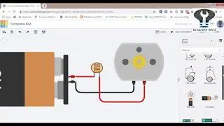 circuit simulation using TinkerCAD