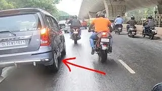 Angry WagonR car driver Hits biker // Road Rage