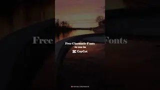 Free Cinematic Fonts to use in Capcut App🔥 
