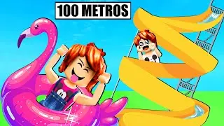 O MAIOR TOBOÁGUA DO MUNDO no ROBLOX! (Slide Into Rdite)