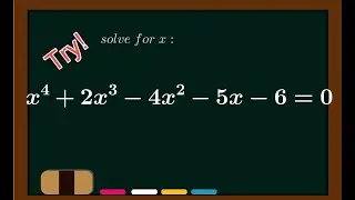 Finding all the roots of an equation. Real and complex.