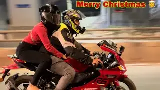 NIGHT RIDE IN MUMBAI/SHE RIDE R15 FOR THE FIRST TIME 😱BACH GYE