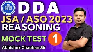 DDA Reasoning MOCK TEST | DDA JSA Mock Test | DDA JSA Classes | DDA JSA 2023 MOCK TEST
