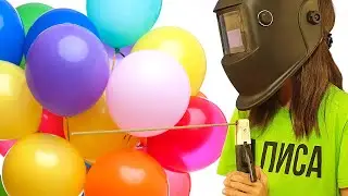 100 способов лопнуть воздушный шарик.  Серия 4