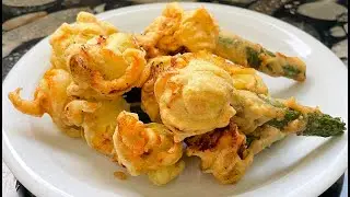 FIORI DI ZUCCHINA RIPIENI how to make crispy stuffed zucchini flowers