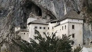 Замок с котами Höhlenburg Predjama