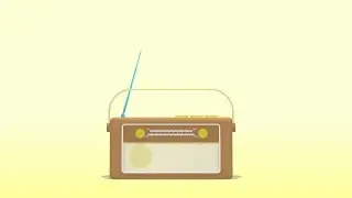 4K Cartoon Retro Radio Free Green Screen.