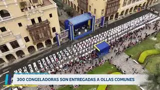 Entrega de congeladoras a las ollas comunes. 22 de agosto.
