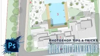 Quick Site Plan Render in Photoshop (beginner)