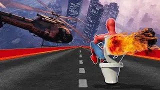 Spider-Man $100 Toilet Car On Secret Mega Ramp!