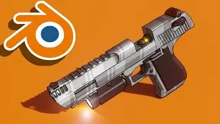 Making a Low Poly Desert Eagle in Blender - Timelapse