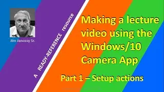 RR70 Part 1 Windows 10 camera app setup