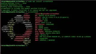 Screenfetch on Linux Terminal | Sudo apt command on Linux | Installing plugin on Terminal Linux |