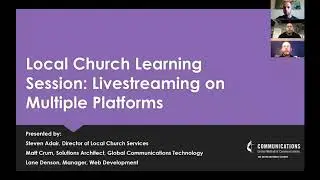 Local Church Learning Session: Live Streaming on Multiple Platforms