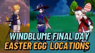 Windblume FINAL DAY Easter Eggs - ALL Characters Secret Locations Genshin Impact