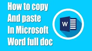 How to copy and paste in Microsoft doc (Microsoft word)
