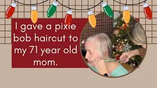 Watch me give my 71 yr old mom a PIXIE BOB hair trim! #pixiehaircut #pixiebob #haircut