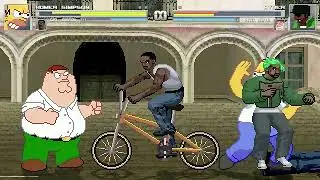 AN Mugen Request #2083: Homer Simpson & Carl Johnson VS Ryder & Peter Griffin