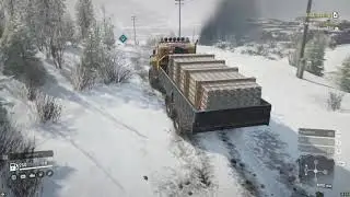 Snowrunner Lake Kovd(Old Crossing)Deliver to the Old Crossing,Metal Beams*1/4K Gaming