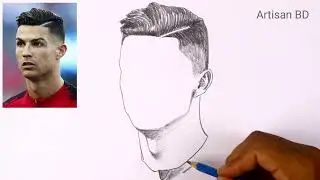Pencil Sketch of Cristiano Ronaldo Easy step by step Drawing || CR7 from Al Nassr Club @cristiano