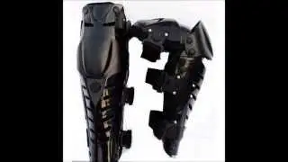 Pair of Leather Motor Racing Protective Knee Pads Black 2013 Leg Rugged Gear Pro ebay