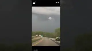Lamborghini Driving Through Midwest Monsoon Rain Storm 
