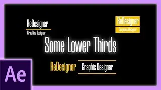 Smooth Lower Thirds | After Effects