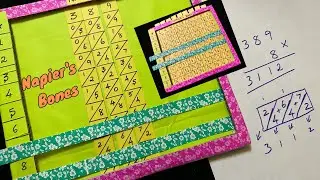 Napier's Bones | Making & working Model | Maths Project Step by step | Multiple Calculator TLM