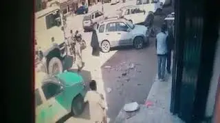#CCTV #FotageAccident Truck and Motorcycle Accident Video