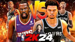 Victor Wembanyama is INSANE on NBA 2K24!! Wemby VS Kevin Durant
