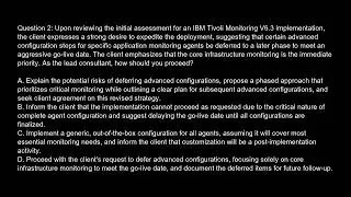 C2010 507 IBM Tivoli Monitoring V6 3 Implementation Free Practice Test video