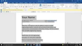 How to make professional CV on Microsoft word