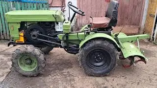 Мототрактор з плаваючою коробкою  на гідравліці...