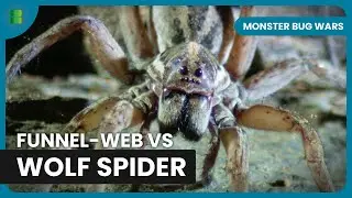 The Sydney Funnel-Web vs The Wolf Spider - Monster Bug Wars