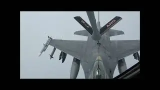 New Jersey ANG KC-135R Stratotanker refueling F-16C Fighting Falcons