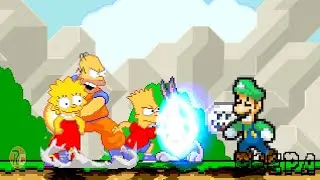 TEAM HOMER, LISA & BART  VS  TEAM BOO, SUPER BETTER LUIGI & BUGS BUNNY | BEST OF 3
