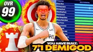 7FT DEMIGOD! BEST CENTER BUILD NBA 2K24! BEST POPPER BUILD!