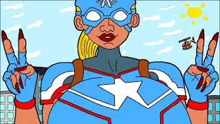 CAPTAIN AMERICA 2099 MOMMY GIANTESS MUSCLE GROWTH UNAWARE POV CITY BUTT CRUSH