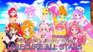 [MMD プリキュア] あこがれ Go My Way!!  ALL STARS - Aiming To Go My Way!! - Tropical-Rouge! PreCure トロピカル〜ジュ！
