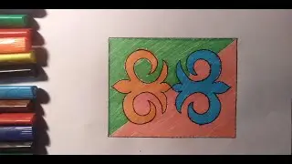 КАК НАРИСОВАТЬ ШАБЛОН ЦВЕТОК/HOW TO DRAW A WEAVE/NAQSH RASM CHIZISH/ҮЛГҮ СУРОТ ТАРТУУ/СУРЕТ САЛУ