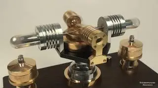 Two-cylinder Stirling engine
