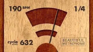 190 BPM 1/4 Wood Metronome HD