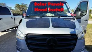 Sprinter Solar Hood Panels Install