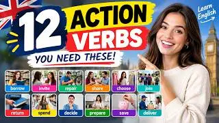 12 ACTION VERBS You MUST Know in English | Learn English Vocabulary