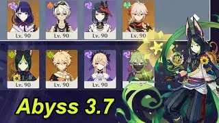 Raiden C1 The Catch & Tighnari c2 Ibis Piercer Abyss 3 7 Floo12 Genshin impact