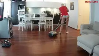 RealLifeCam - Olga Vacuuming Living Room